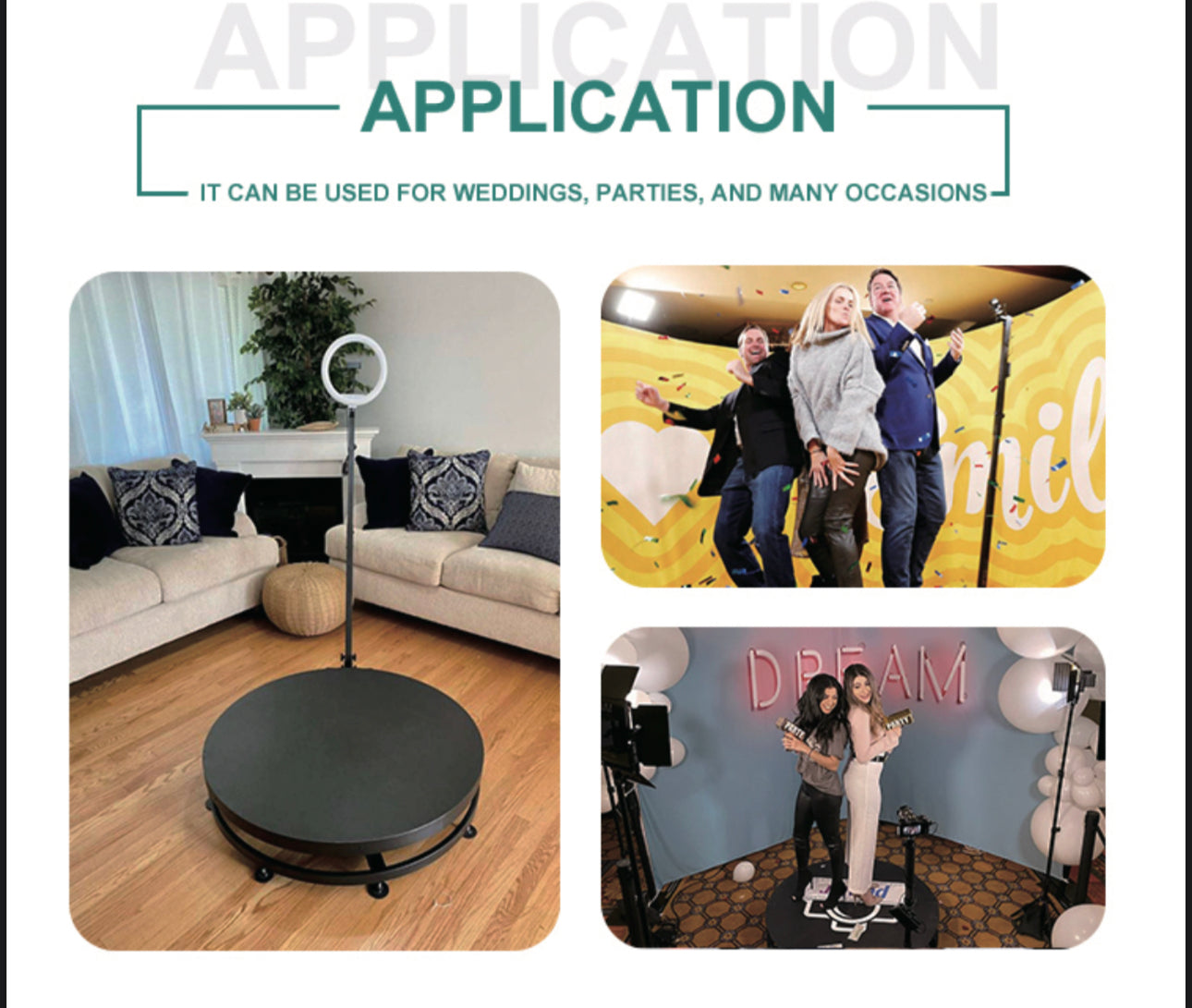 Automatic 360 Photo booth 2-3 Person Remote Controlled