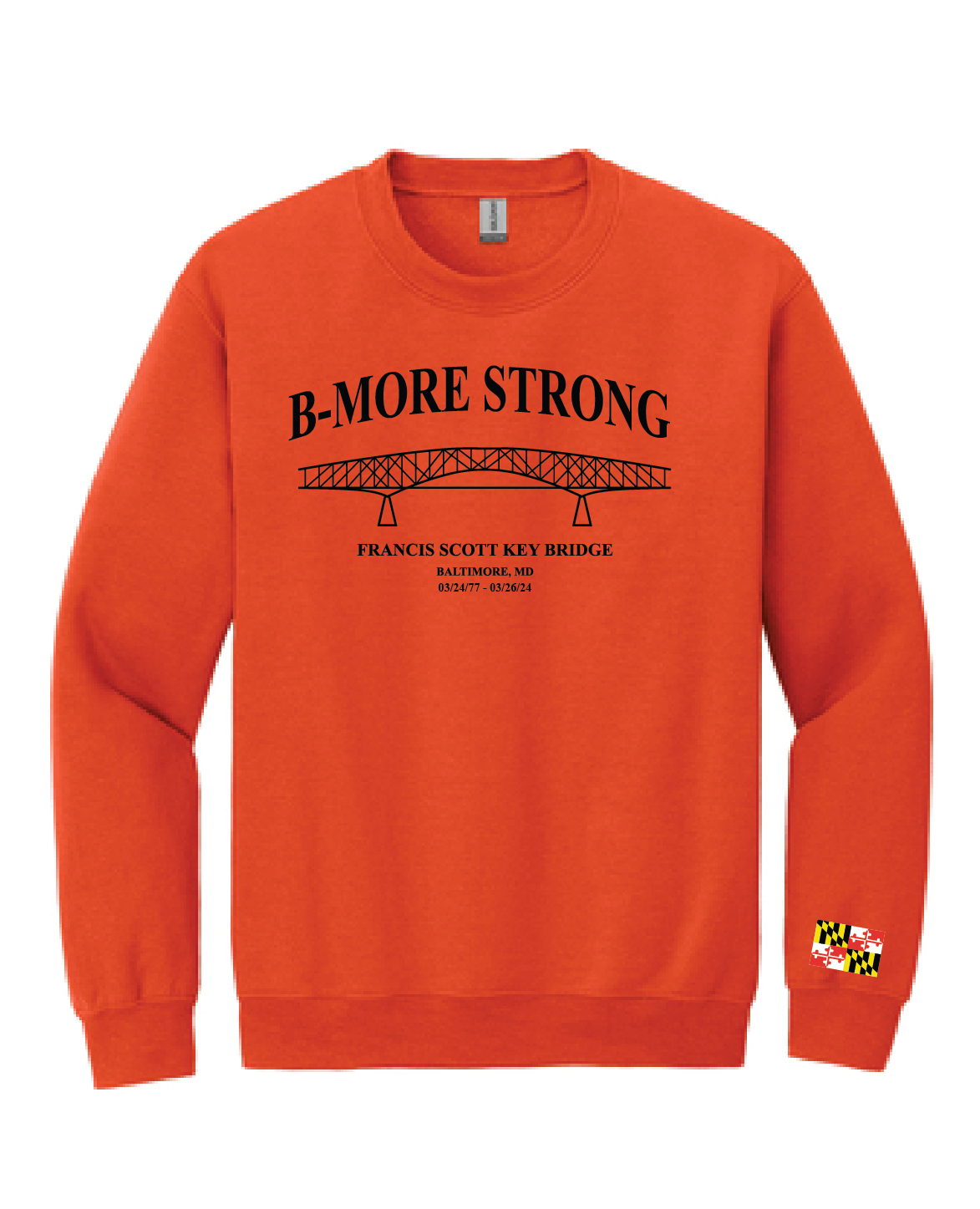 B-More Strong Crewneck Sweatshirt,Francis Scott Key Bridge, Key Bridge Hoodie,Baltimore