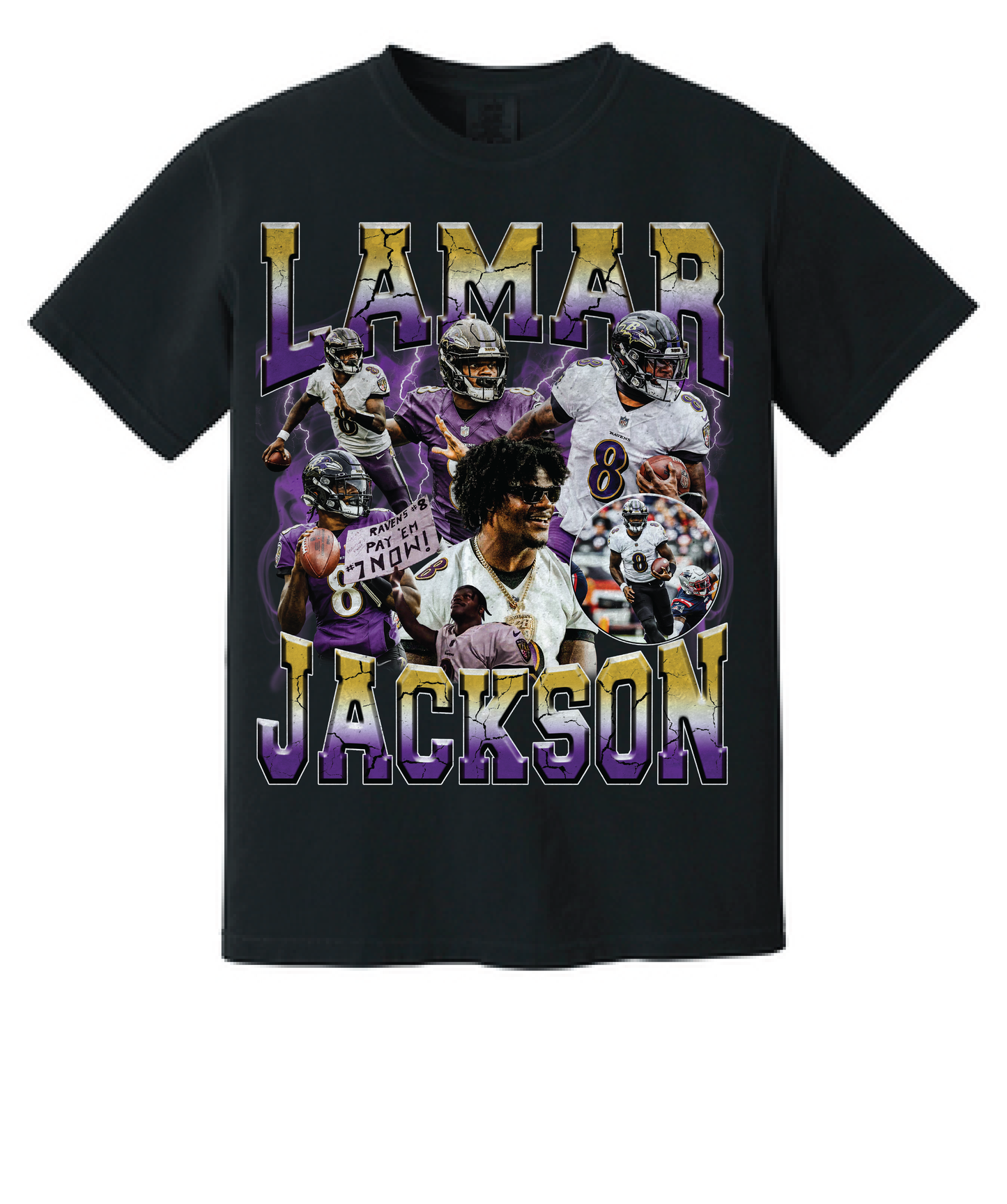 Lamar Jackson Vintage Style 90's Unisex Bootleg T-shirt