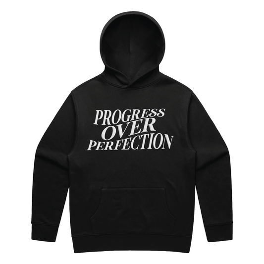 Progress Over Perfection Heavyweight Hoodies Sizes S-2XL