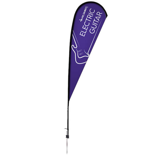 11.5' Elite Teardrop Nylon Sail Sign Kit (Single-Sided with Ground Spike)