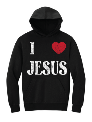 I Love Jesus Heavyweight Unisex Hoodie